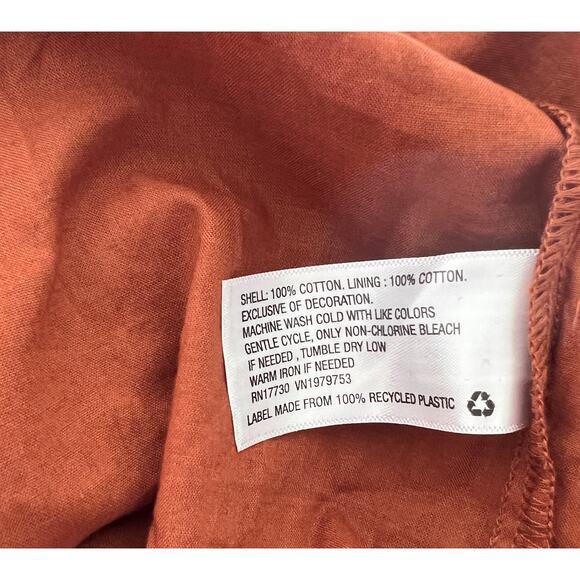 Universal Thread Women's Rust Short Sleeve Eyelet Dress - Size Large - NWT - Picture 7 of 9